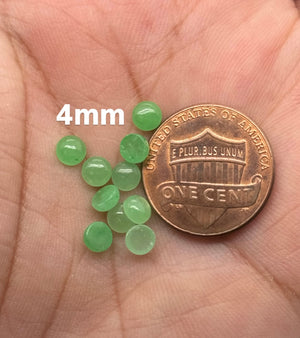 Chinese Green Jade Round Cabochon – Color Treated Loose Gemstone for Custom Jewelry