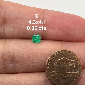 Natural Colombian Emerald Square Cut Gemstone – Loose Green Emerald for Engagement Ring, Birthstone Jewelry, May Birthstone