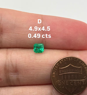 Natural Colombian Emerald Square Cut Loose Gemstone | Green Emerald for Engagement Ring, Fine Jewelry Making, May Birthstone