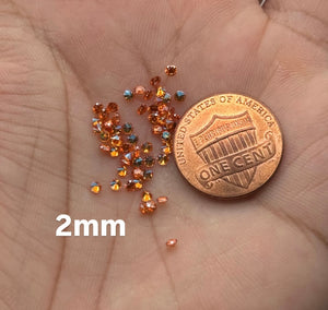 Orange Moissanite Round Loose Stone | VVS1 Brilliant Cut Gemstone | Jewelry Making