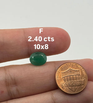 Natural Emerald Oval Cut Loose Gemstone 10x8mm – 1.90-2.75 Ct A Quality Green Emerald Stone | May Birthstone, Jewelry Making Supply