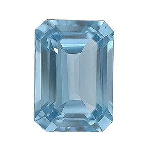 Lab Grown Aquamarine Spinel Emerald Cut