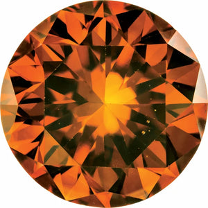 Burnt Orange Diamond 0.80mm – SI Quality Round Cut