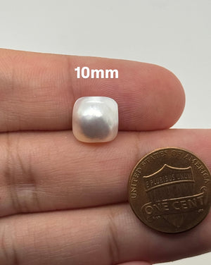 Natural Mabe Pearl Square Dome – AAA Quality White Loose Pearl for Jewelry Making