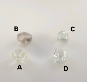 Loose Rough Uncut Natural Diamond Fancy Color– Rare Raw Diamond for Jewelry Making, Free Size Available in 0.23 - 0.28 Carats Sizes 4 pcs