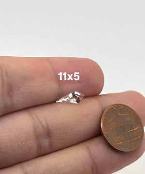 Natural White Topaz Kite Cut Gemstone 11x5mm | Loose White Topaz | Precision Faceted Gemstone | Jewelry Making Stone
