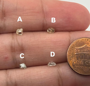 Loose Rough Uncut Natural Diamond Fancy Color– Rare Raw Diamond for Jewelry Making, Free Size Available in 0.23 - 0.28 Carats Sizes 4 pcs