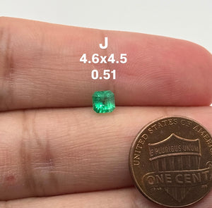 Natural Colombian Emerald Square Cut Loose Gemstone | Green Emerald for Engagement Ring, Fine Jewelry Making, May Birthstone