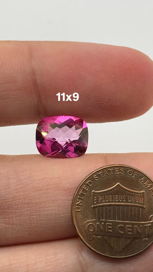 Natural Pure Pink Topaz Elongated Cushion Checker Cut AAA Loose Gemstone Available in 7x5MM-20x15MM