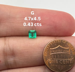 Natural Colombian Emerald Square Cut Loose Gemstone | Green Emerald for Engagement Ring, Fine Jewelry Making, May Birthstone