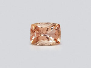 Synthetic YAG morganite emerald cut peach pink loose gemstone