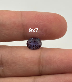 Firework Concave Cut Lab Alexandrite Oval | 8x6mm–9x7mm AAA Color-Change Gemstone | Loose Stone for Rings, Pendants & Fine Jewelry