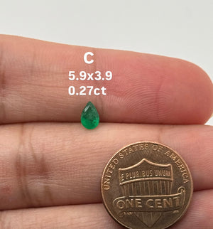 Natural Emerald Pear Shape Lot – Loose Green Emerald Gemstones for Jewelry, Engagement Rings, Birthstone Gifts
