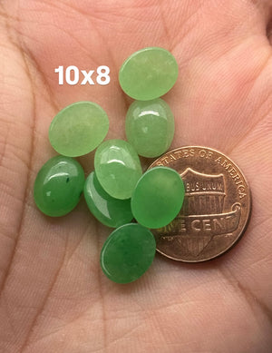 Chinese Green Jade Oval Cabochon – Color Treated Loose Gemstone for Custom Jewelry