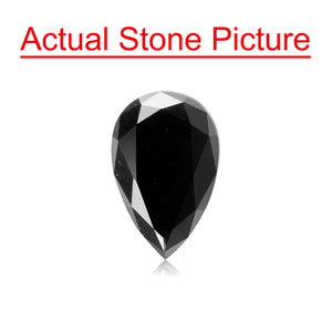 5.45ct Pear Shape Fancy Black Diamond | Color-Enhanced | VS1 Clarity 14x9mm Loose Diamond for Ring, Pendant or Custom Jewelry