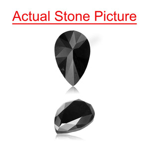 5.45ct Pear Shape Fancy Black Diamond | Color-Enhanced | VS1 Clarity 14x9mm Loose Diamond for Ring, Pendant or Custom Jewelry