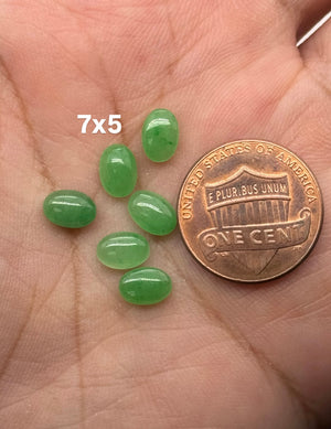 Chinese Green Jade Oval Cabochon – Color Treated Loose Gemstone for Custom Jewelry