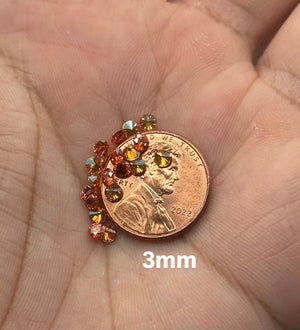 Orange Moissanite Round Loose Stone | VVS1 Brilliant Cut Gemstone | Jewelry Making