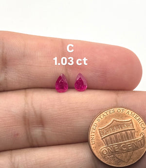 Natural Ruby Pear 6x4mm Gemstone | Loose Pear Cut Ruby | Genuine Red Ruby Stone | July Birthstone