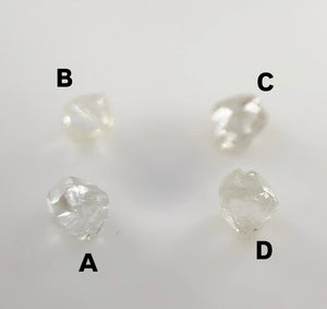 Loose Rough Uncut Natural Diamond Fancy Color– Rare Raw Diamond for Jewelry Making, Free Size Available in 0.32 - 0.39 Carats Sizes 4 pcs