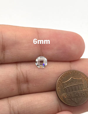 Lab Grown White Moissanite Round Briolette Double Checker Cut 4mm-8mm | DEF Color Loose Moissanite Gemstone for Rings & Jewelry Making