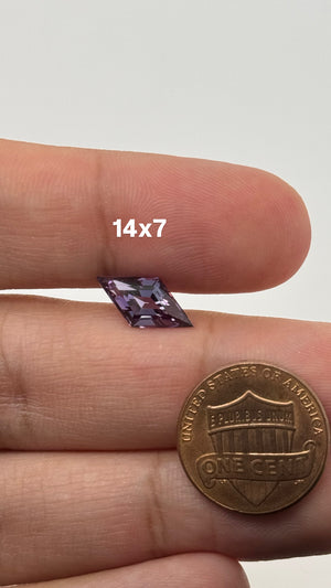 Synthetic Color Change Sapphire Lozenge Shape AAA Quality Gemstone Precision Cut in 4X2MM-16x8MM