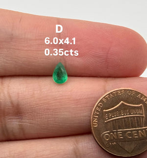 Natural Emerald Pear Shape Lot – Loose Green Emerald Gemstones for Jewelry, Engagement Rings, Birthstone Gifts