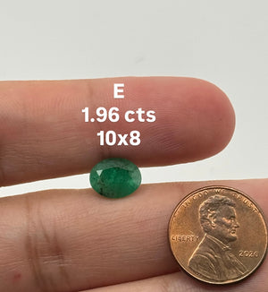 Natural Emerald Oval Cut Loose Gemstone 10x8mm – 1.90-2.75 Ct A Quality Green Emerald Stone | May Birthstone, Jewelry Making Supply