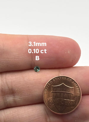 Natural Paraiba Green Tourmaline Round Loose Gemstones | Small Sizes 0.06–0.20 Ct | A–I Selection | Jewelry Making Stones