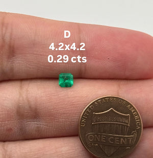 Natural Colombian Emerald Square Cut Gemstone – Loose Green Emerald for Engagement Ring, Birthstone Jewelry, May Birthstone