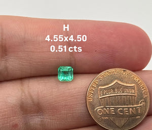 Natural Colombian Emerald Square Cut Gemstone – Loose Green Emerald for Engagement Ring, Birthstone Jewelry, May Birthstone