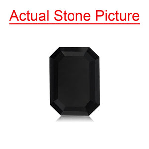Loose Natural Black Diamond Emerald Cut, 7.46 CT SI1 Clarity, 14.08x10.22mm, EGL USA Certified, VG Cut Grade