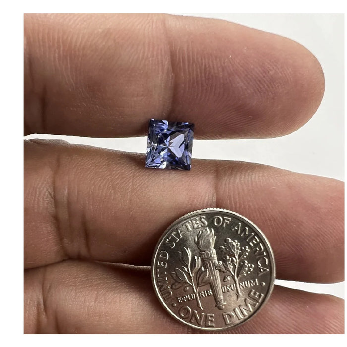 Lab Grown Ceylon Light Blue Sapphire Square Princess Cut