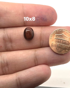 Red Tiger Eye Oval Cabochon 8x6mm–14x10mm AAA Loose Gemstone | Natural Tiger Eye Cab | Ring Pendant Jewelry Making