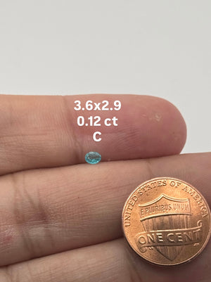 Natural Paraiba Blue Tourmaline Round Loose Gemstones A–D | 0.04–0.18 Ct Selection | Rare Blue Paraiba Stones