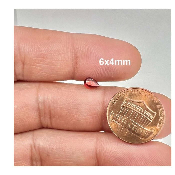 Natural Mozambique Garnet Pear Shape AA Calibrated Cabochon Available in 5x3MM-14x9MM