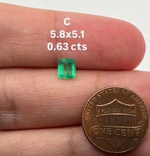 Natural Colombian Emerald Square Cut Loose Gemstone | Green Emerald for Engagement Ring, Fine Jewelry Making, May Birthstone