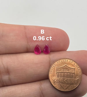 Natural Ruby Pear 6x4mm Gemstone | Loose Pear Cut Ruby | Genuine Red Ruby Stone | July Birthstone