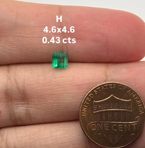 Natural Colombian Emerald Square Cut Loose Gemstone | Green Emerald for Engagement Ring, Fine Jewelry Making, May Birthstone