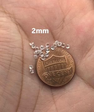 Lab grown diamond round rose cut parcel in calibrated 2mm to 3mm sizes
