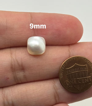 Natural Mabe Pearl Square Dome – AAA Quality White Loose Pearl for Jewelry Making