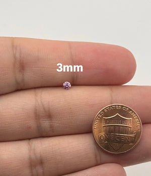 Fancy Pink Moissanite 3mm Round – Brilliant Sparkle for Fine Jewelry