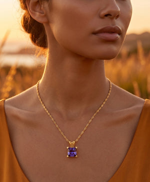 Gorgeous Lab created alexandrite pendant gift for her on any special occasion