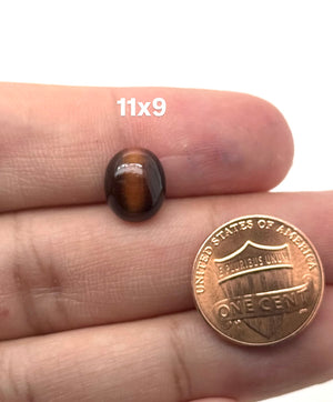 natural tiger eye cab with cat eye effect
