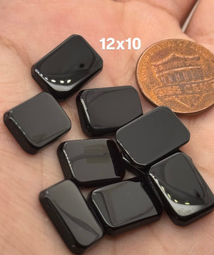 Natural Loose Octagon Buff Top Black Onyx