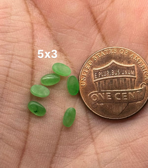 Chinese Green Jade Oval Cabochon – Color Treated Loose Gemstone for Custom Jewelry