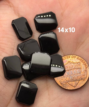 Natural Loose Octagon Buff Top Black Onyx
