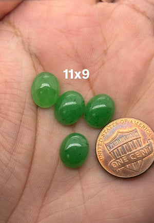 Chinese Green Jade Oval Cabochon – Color Treated Loose Gemstone for Custom Jewelry