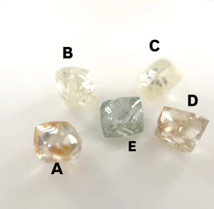 Loose Rough Uncut Natural Diamond – Rare Raw Diamond for Jewelry Making, Collectors – Free Size Available in 0.90 - 0.97 Carats Sizes 5 pcs