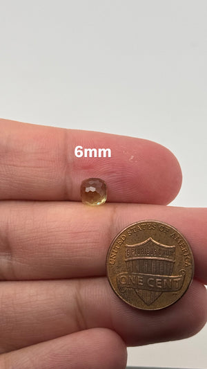 Loose Lemon Citrine Bullet Checker Cut Gemstone 6mm-8mm – Natural Lemon Citrine for Jewelry Making, Ring, Pendant, Earrings
